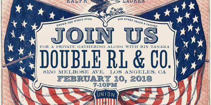 RRL Melrose will have an “AFTER” party for us on 2/10 7-10pm!!