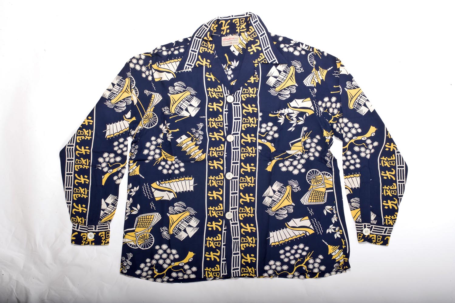 Vintage Auction File 35: Long-Sleeve Rayon Hawaiian Shirt “China” 