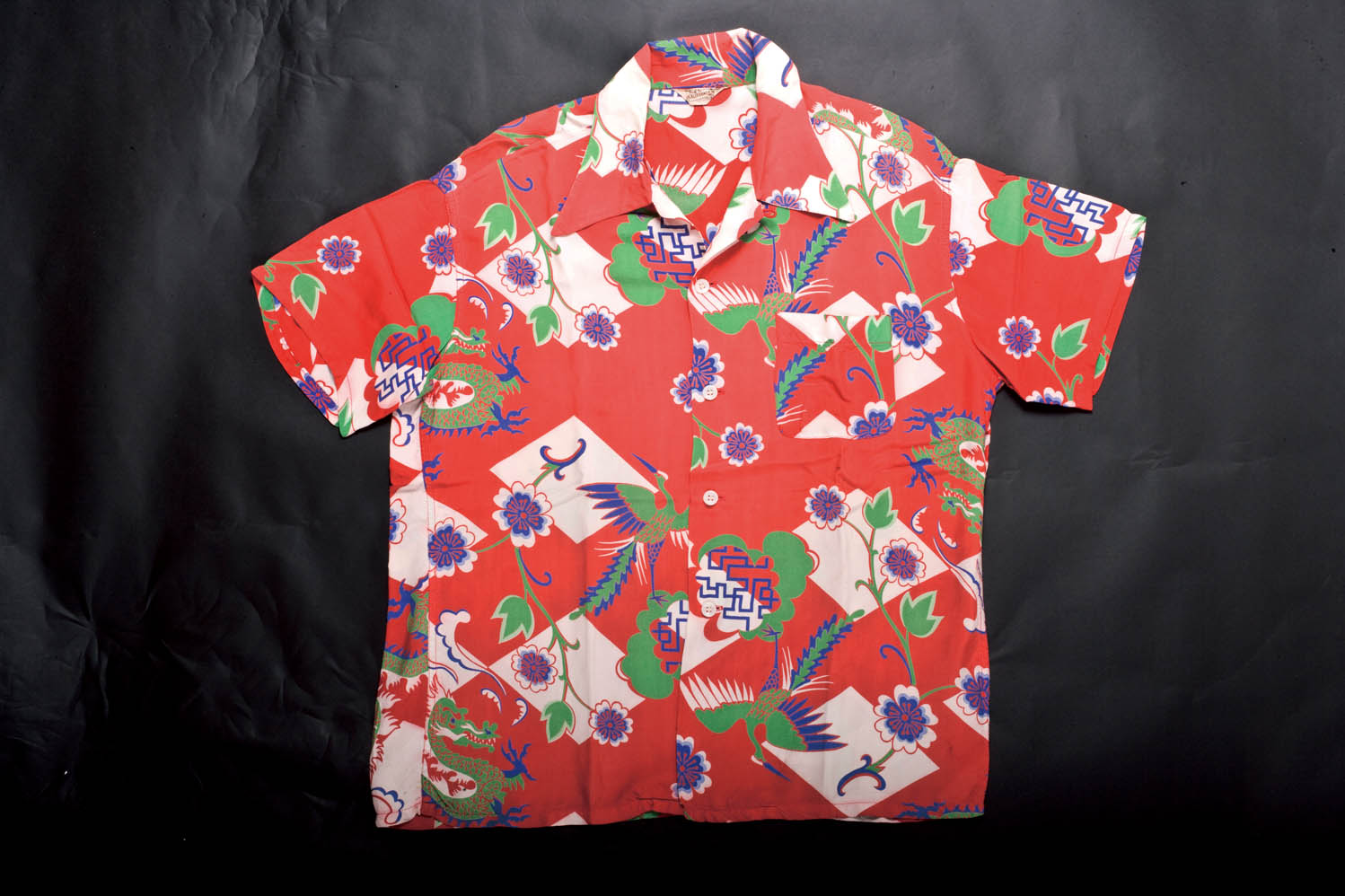 Vintage Auction File 34: Rayon Hawaiian Shirt “Cranes” 