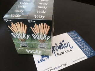 I got many Glico POCKY  new MATCHA-taste for Inspiration NY show!! !