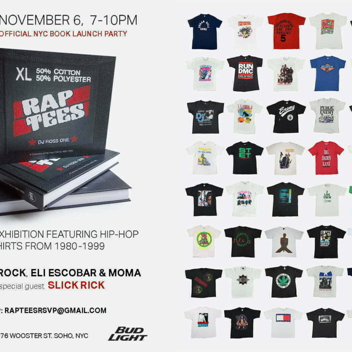 New title “Rap Tees” by DJ Ross One will have a publishing party in NYC tonight (11/6,  7-10pm)!