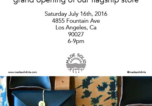 Made Solid having opening party tomorrow 7/16 6-9pm!!