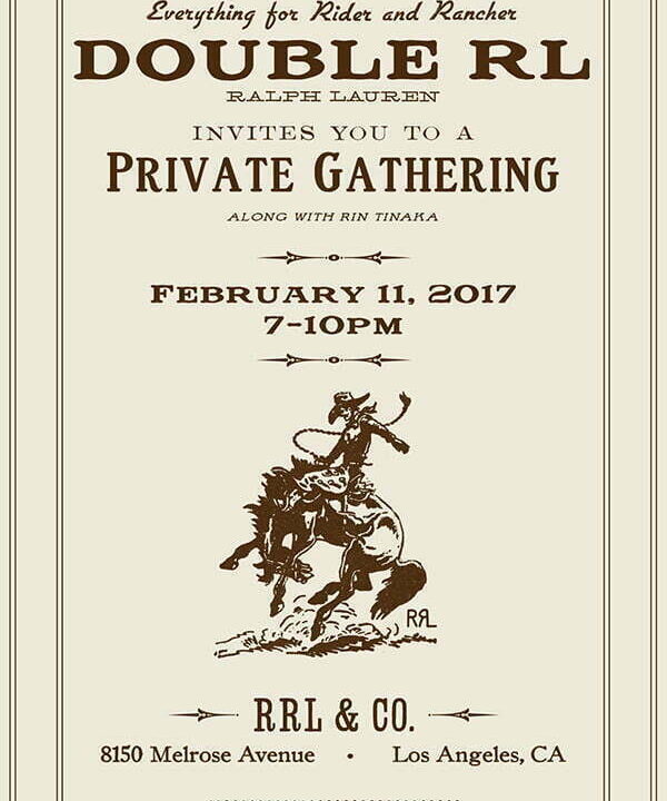 AFTER PARTY at RRL Melrose on 2/11 7-10PM