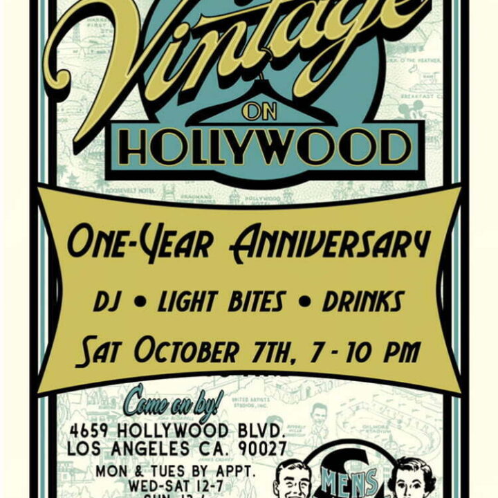 Party News! Vintage on Hollywood by Snappy Gabs will have an anniversary party this Sat 7-10pm!
