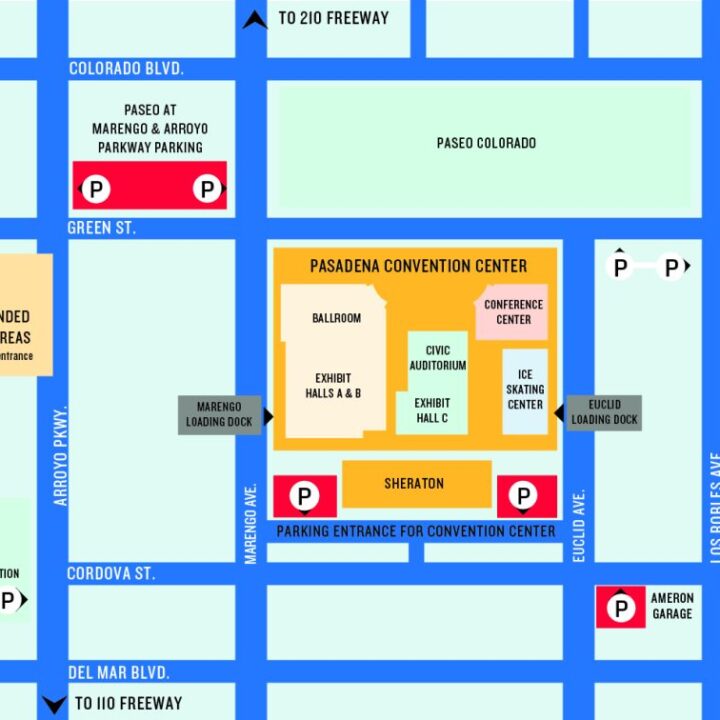 Many parking companies near Pasadena Convention Center!